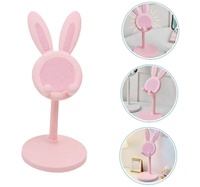 Support télescopique réglable pour téléphone Selfie Support paresseux de bureau de lapin pour Smartphone Tablette Petit support de téléphone portable en direct à la maison