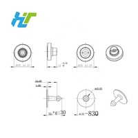 CASHT E-010 Nueva Etiqueta RFID de Alto Rendimiento para Ganado Porcino LF, 134.2kHz, Material TPU, 1 Año de Garantía, Logotipo Personalizado