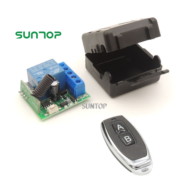 SUNTOP 433 mhz Remote Controls Rf Transmitter and Receiver 12V Single Channel Relay Module RF Transmitter 433 Mhz