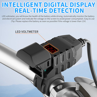 Cargador Rápido Tipo C de Alta Calidad, Adaptador para Motocicleta, Cargador USB Rápido para Teléfono Celular con Pantalla de Voltaje