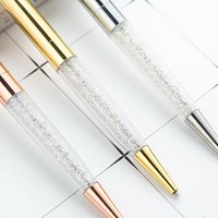 Nouveau luxe or Rose en forme d'animal mariage Bling cristal diamant stylo à bille Logo 1.0mm écriture métal Promotion cadeau stylo