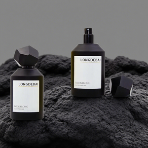 Custom High-end Matte Black Round Perfume <b>Bottles</b> 30ml 50ml 100ml <b>Empty</b> Glass Screen Printed Pump Sprayer and Square Boxes - Product Image 4