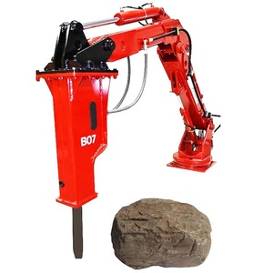 Manipulateur de grue hydraulique sur piédestal, brise-roche, équipement de brisage de roche stationnaire - Product Image 1