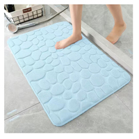 Washable Door Mat Light Blue Color High Quality Bathroom Stone Mat Anti slip Area Rug
