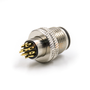 Connecteur mâle M12 12 broches à code <span class=keywords><strong>A</strong></span>, type à <span class=keywords><strong>souder</strong></span>, en plastique moulé, pour câbles de transmission de signal haute densité - Product Image 2