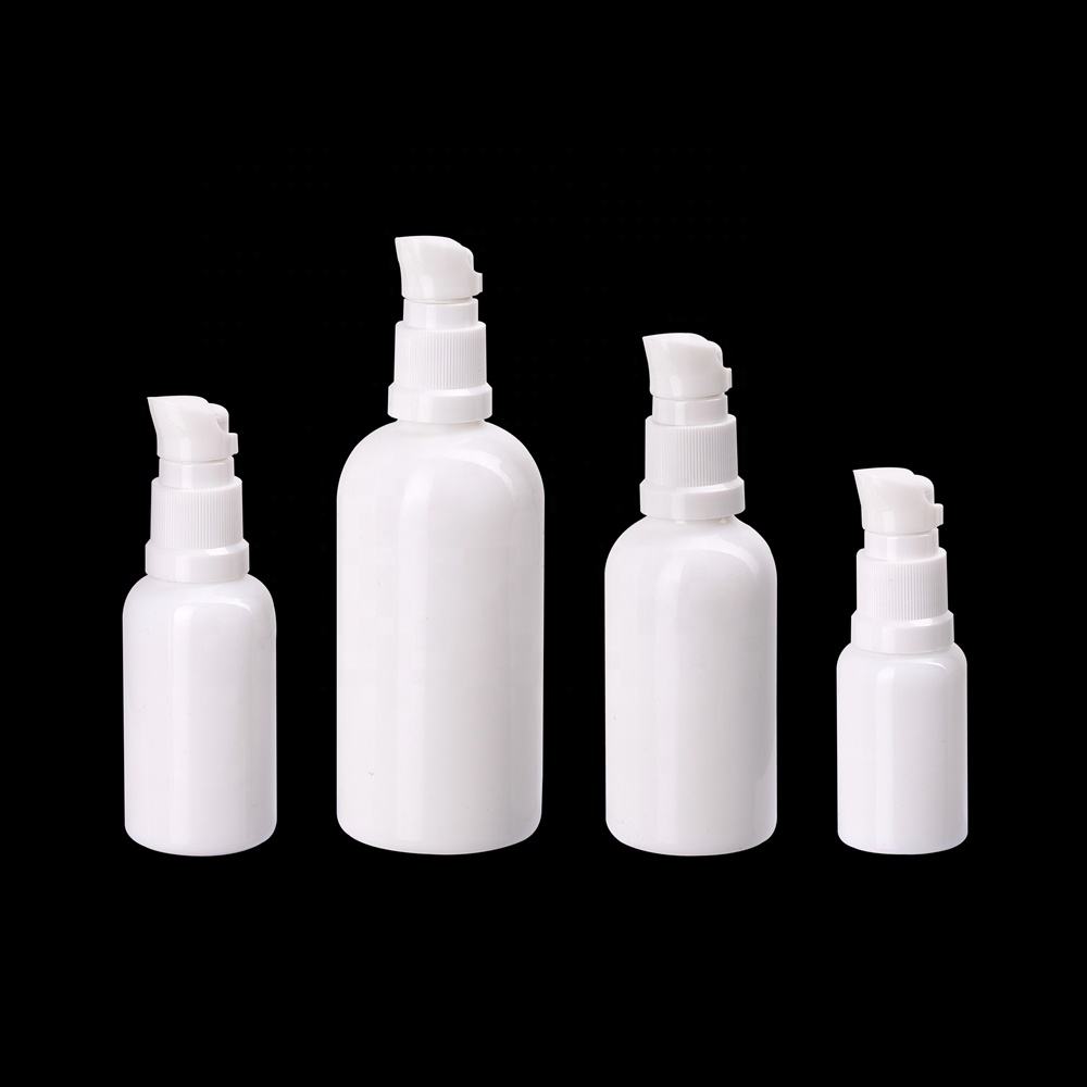 empty opal white glass bottles10ml 15ml 30ml 50ml 100 ml with