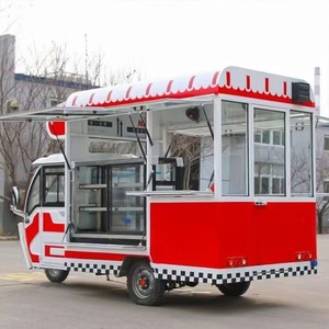Carrito de <span class=keywords><strong>Comida</strong></span> Móvil Multifuncional de Tres Ruedas con Motor Eléctrico Híbrido, Camión de <span class=keywords><strong>Comida</strong></span> <span class=keywords><strong>Rápida</strong></span> para Helados y Aperitivos al Aire Libre - Product Image 4