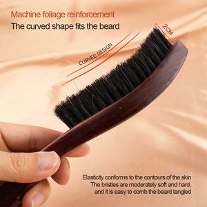 Bristle Natural Texture Custom Logo Wooden Electric Lice Comb 360 Curve Waved Men <b>Smoothing</b> Beard <b>Brush</b> Beech Combs Hair Styling - Product Image 2