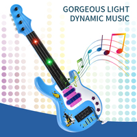 Mini Stringed Instruments Toy Kids Electronic Guitar Multi-function Mode Instrument Music Education Guitar Toy with Light