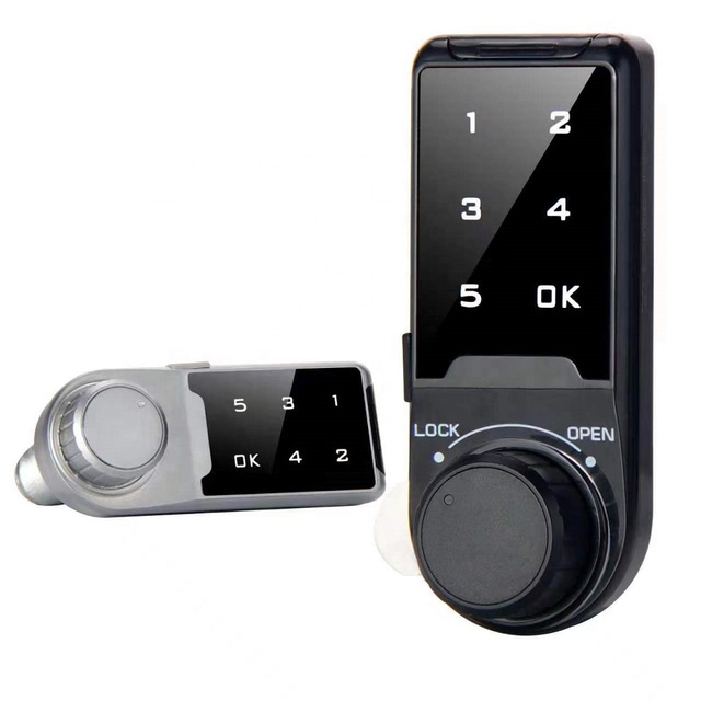 CR2032 Battery Plastic Touch Keypad 5 Numbers Smart Password Drawer Lock 5 Digital Cam Cabinet Lock Electronic Lock for Locker