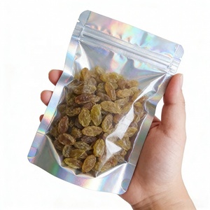 Sachets Mylar Holographiques Autoportants Anti-humidité 0,1 mm Haute Barrière pour Cartes <span class=keywords><strong>de</strong></span> Jeu avec Fermeture Éclair et Fenêtre Transparente - Product Image 2