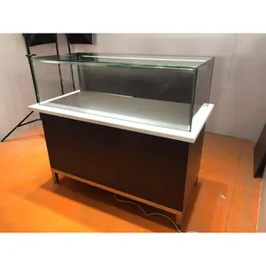 Tempered Glass Jewelry Showcase Counter LED Lighting