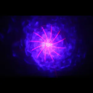 最新3D激光表演投影仪彩色动画迪斯科dj双孔水纹激光