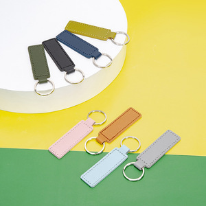 Llavero de cuero PU resistente al desgarro Pedido a granel Impresión de logotipo personalizado para marca corporativa - Product Image 4