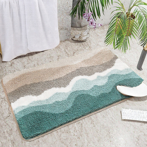 Factory Direct Novelty Waterproof Cushioned Washable Medium Thickness Polyester <b>Bath</b> <b>Mat</b> Set Home Hotel Use Non-slip <b>Absorbent</b> - Product Image 3