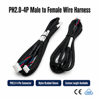 Câble d'extension de signal pour moteur pas à pas d'imprimante 3D, faisceau de câbles tressé XIN YING PH2.0 4 broches mâle-femelle à longueur personnalisée