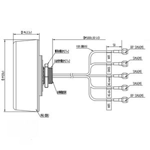 5 En 1 4 en 1 5G 4G Lte <span class=keywords><strong>Gps</strong></span> Gnss Wifi Bt Combo Sma Fakra Vehicle Tracking Track System Fleet Management Car Antenna - Product Image 6