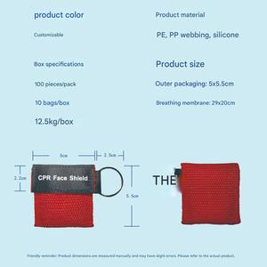 Mascarilla de RCP Desechable y Estéril con Válvula Unidireccional, Portátil para Exteriores, para Reanimación <span class=keywords><strong>Cardiopulmonar</strong></span> de Emergencia y Respiración Artificial - Product Image 3