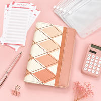 En gros, Classeur à anneaux en cuir A6, Organiseur de budget avec pochettes pour espèces et porte-cartes