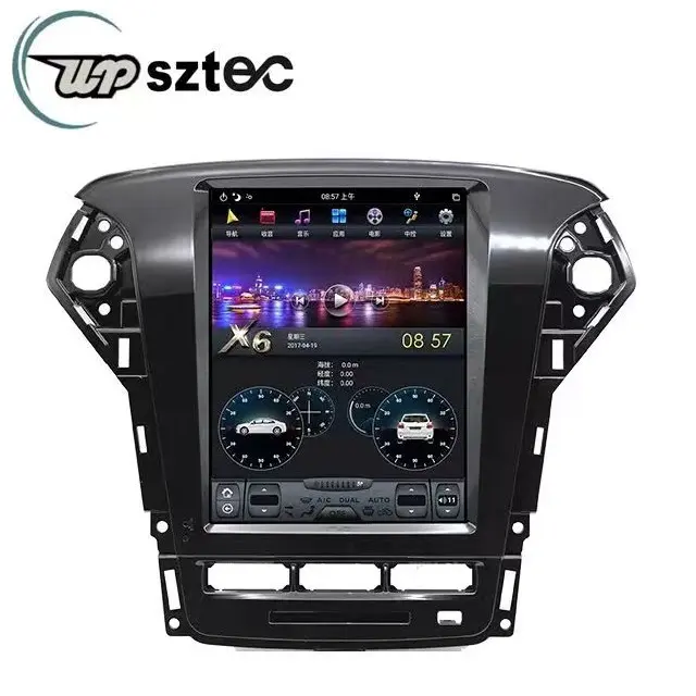 Android 9.0 10.4 pouces écran Vertical gps autoradio navigation dvd pour FORD Mondeo 2011-2013 voiture navigation multimédia