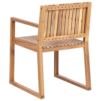 Ensemble de mobilier de salle à manger moderne Bois d'acacia certifié 2 chaises de jardin fabriquées au Vietnam