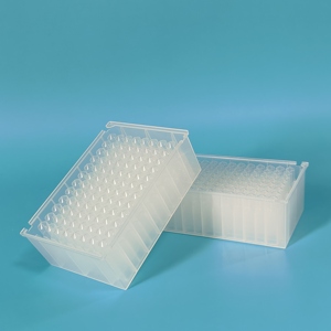 แผ่น <span class=keywords><strong>PCR</strong></span> <span class=keywords><strong>96</strong></span> หลุม Yuanze SYS-02 ขนาด 0.2 มล./0.4 มล./0.5 มล. ผลิตจากโพลีโพรพิลีนขึ้นรูปด้วยการฉีด พร้อมขอบและดัชนีตัวอักษร-ตัวเลข สำหรับเครื่อง Thermal Cycler - Product Image 1