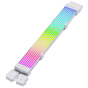 Prolunga cavo PSU pupazzo di neve Sirlyr RGB con strisce LED ARGB e cavo di allungamento con maniche in PVC-16AWG 24 Pin ATX Dual 8 Pin PCIE Set - Product Image 1