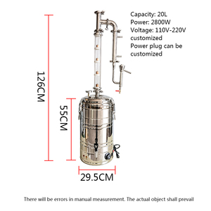 Plaque de cuivre personnalisée en acier inoxydable, tube de condensation en cuivre fixe, panier à <span class=keywords><strong>Gin</strong></span>, chaîne de brillance de lune, visionneuse de <span class=keywords><strong>degré</strong></span> de vin à la vapeur, 20l - Product Image 6