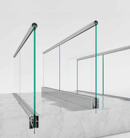 Profilé en U en aluminium durable pour verre de 10 mm, profilé en U en aluminium perforé pour garde-corps en verre pour clôture/mur