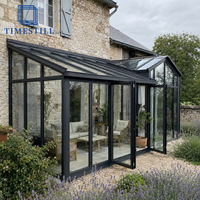 Véranda en verre personnalisée pour balcon, avec structure en aluminium, étanche, isolée, en verre trempé, pour terrasse domestique