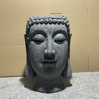 Statue de Bouddha Art déco moderne faite à la main, sculpture écologique, design portrait, ornement paysager en fibre de verre pour extérieur/intérieur
