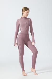 Ensemble Sportif Trois Pièces Personnalisé par le Fabricant, Doux 85% Nylon 5% Spandex, Dos en O pour Jogging - Product Image 5