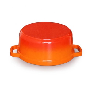 Four hollandais <span class=keywords><strong>en</strong></span> <span class=keywords><strong>fonte</strong></span> de haute qualité avec motif rond <span class=keywords><strong>en</strong></span> émail <span class=keywords><strong>pour</strong></span> une utilisation à <span class=keywords><strong>induction</strong></span> soupe ragoût casserole 1.6L 2.3kg - Product Image 5
