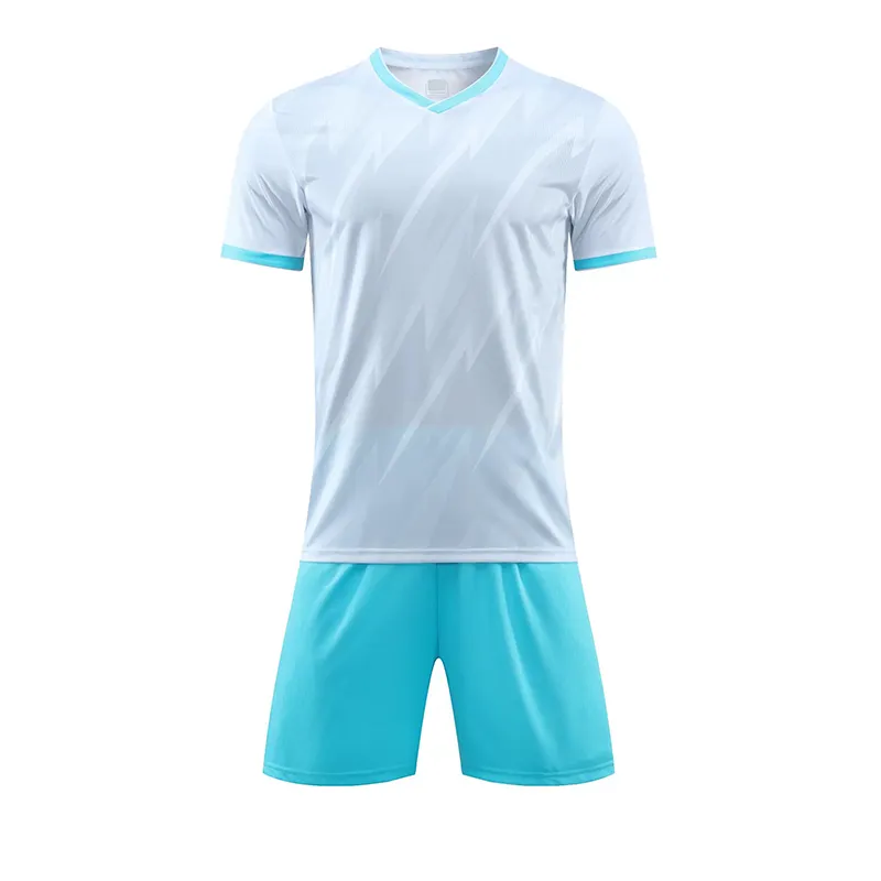 blue and white soccer jersey breathable soccer jersey football training wear cheap soccer uniforms china kids teams