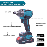 Tournevis électrique ergonomique à moteur brushless compact à couple élevé, marche avant/arrière, pour l'assemblage de meubles en kit et de placards