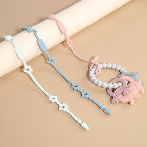Mordedor para bebé, cadena antipérdida, soporte para chupete con forma de estrella de silicona de calidad alimentaria para 0 a 24 meses, unisex - Product Image 1