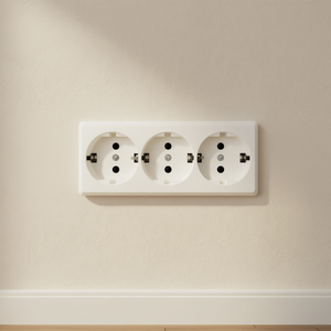 เต้ารับไฟฟ้าแบบ 3 ช่อง 220V 16A เต้าเสียบผนัง - Product Image 3