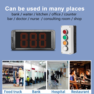 Sistema de Gestión de Colas con Cable Turn O Matic, Dispositivo de Llamada de Números, 1 Pantalla con 1 Botón de Control para Hospitales y Restaurantes - Product Image 4