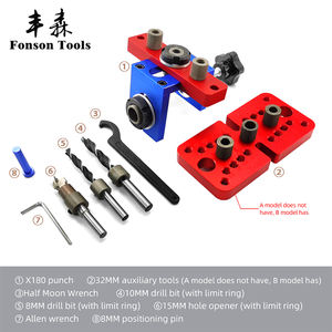 3 en 1 gabarit de goujons réglable trou de poche gabarit guide de perçage localisateur pour joints en bois échelle de marquage laser de précision - Product Image 6