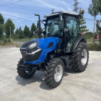 Tracteur agricole 75 CV 4x4 avec moteur personnalisé, pneus pour gazon et pneus radiaux, certifié EPA, pour les exploitations agricoles moyennes et grandes des États-Unis