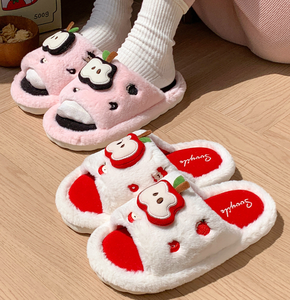 Quality Assurance Apple slippers Artificial Fur Lining Slipper Strap TPR Sole Kids slippers for Girls With Brand New - Product Image 2