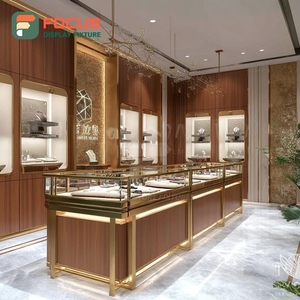 Minimalist Custom Jewelry Showcase Manufacturer Wood Frame Jewelry Shop Jewelry Cabinet - Product Image 2