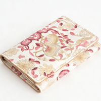 Kain Kulit PVC Bordir Gaya Cina Tebal 1.0mm - Kulit Imitasi Motif Bunga Tradisional untuk Pelapis & Tas