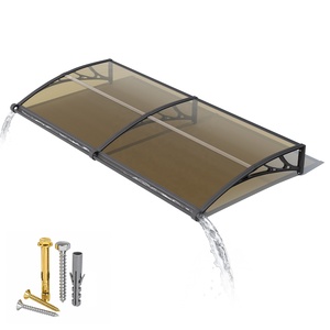 Auvent de porte moderne en polycarbonate <span class=keywords><strong>transparent</strong></span> à double paroi, résistant aux UV, <span class=keywords><strong>pour</strong></span> balcon et <span class=keywords><strong>terrasse</strong></span> - Product Image 1
