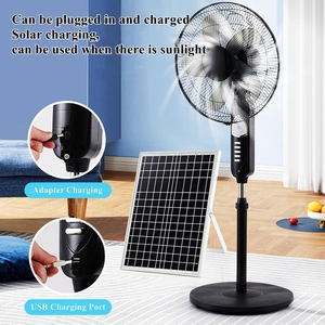 พัดลมพลังงานแสงอาทิตย์แบบชาร์จไฟได้ 12v 24v พร้อมแบตเตอรี่ในตัว 15w 20w 25w พัดลมโซลาร์เซลล์ พัดลมระบายความร้อนพลังงานแสงอาทิตย์ - Product Image 4