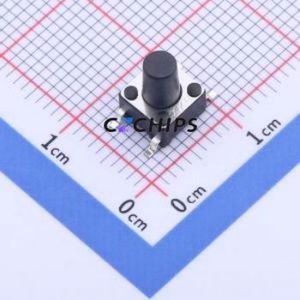 TS-1102SD-C-J-B Tactile Switch SMD-4P,6x6mm Switch Single Pole Single Throw Round Button 2.6N Vertical Mount - Product Image 1
