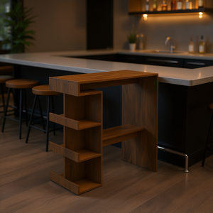 Mesa de Bar de Madera Sintética, 39.4 x 19.7 x 40.0 Pulgadas, Rectangular, Minimalista, Moderna, Multifuncional, Mueble de Bar para el Hogar - Product Image 2