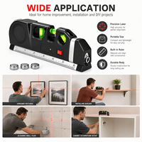 Kit de niveau laser multifonction avec laser à lignes croisées, ruban à mesurer métrique/imperial et télémètre laser