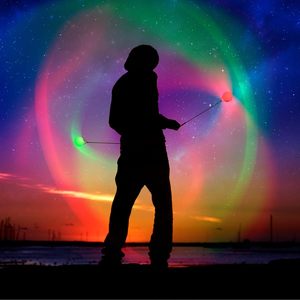 Boules lumineuses LED Poi à changement de couleur écologiques en gros, guirlande lumineuse clignotante pour la danse du ventre, jouets pour boîtes de nuit et remises de diplômes - Product Image 3