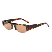 Lunettes de soleil UV400 tendance, rectangulaires étroites en acétate, verres en nylon, logo personnalisé, lunettes OEM ODM, usine VS9053S